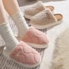 Plush Slippers Winter For Women Indoor Floor Bedroom Home Slipper Warm Solid House Shoes Men Couple – Bild 7