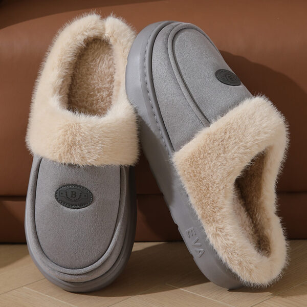 Winter Plush Slippers For Men Casual All-match Warm Suede House Shoes Indoor Non-slip Floor Bedroom Slipper – Bild 5