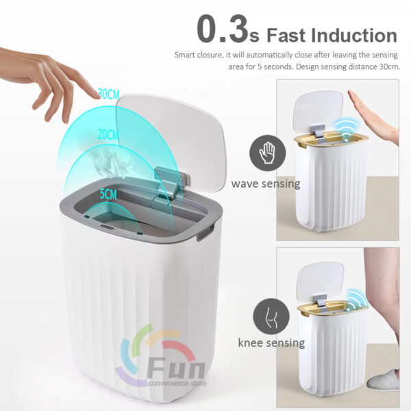 Smart Trash Can With Lid For Bedroom And Living Room Kitchen Storage Box Trash Can Induction Small Car Box Automatic Smart Dustbin Smart Trash Bin – Bild 3