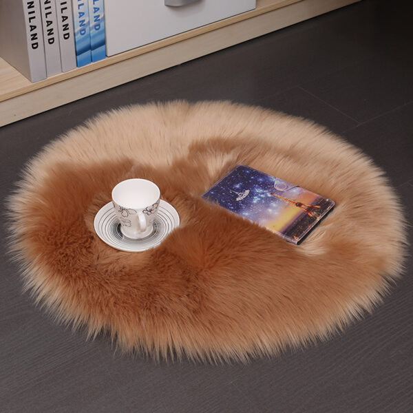 Hair Plush Carpet Floor Mats Household Floor Mats  Wool Round Bedroom Carpets – Bild 9