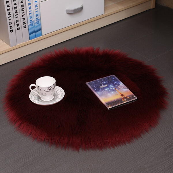 Hair Plush Carpet Floor Mats Household Floor Mats  Wool Round Bedroom Carpets – Bild 4