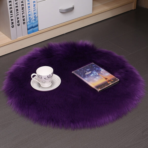 Hair Plush Carpet Floor Mats Household Floor Mats  Wool Round Bedroom Carpets – Bild 3