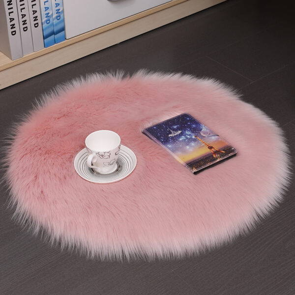 Hair Plush Carpet Floor Mats Household Floor Mats  Wool Round Bedroom Carpets – Bild 2