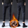 Fleece Lined Sanded Slim-fit Stretch Casual Pants – Bild 3