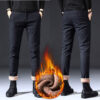 Fleece Lined Sanded Slim-fit Stretch Casual Pants – Bild 4