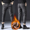 Fleece Lined Sanded Slim-fit Stretch Casual Pants – Bild 7