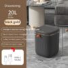 Smart Trash Can With Lid For Bedroom And Living Room Kitchen Storage Box Trash Can Induction Small Car Box Automatic Smart Dustbin Smart Trash Bin – Bild 2