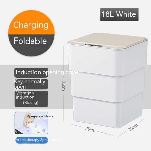 Smart Trash Can With Lid For Bedroom And Living Room Kitchen Storage Box Trash Can Induction Small Car Box Automatic Smart Dustbin Smart Trash Bin – Bild 5