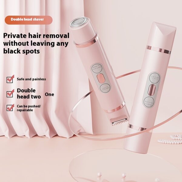 Dual-Head Electric Shaver Painless Women's Epilator Bikini Hair Removal Device Automatic Hair Trimmer Underarm Facial Lips Leg – Bild 3