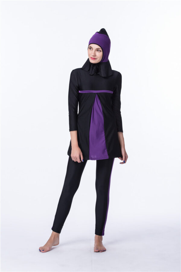Women's Quick-drying Hijab Top Trousers With Chest Pad And No Steel Support Swimsuit Suit – Bild 5