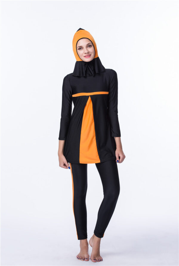 Women's Quick-drying Hijab Top Trousers With Chest Pad And No Steel Support Swimsuit Suit – Bild 4