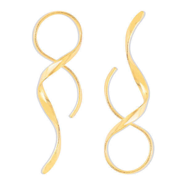 Line Simple Metal Earrings Asymmetric Fashion Earrings – Bild 2