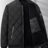 Fashion Rhombic-sewing Design Cotton Coat Winter Warm Thickened Baseball Jacket Casual Solid Color Outwear Clothing For Men – Bild 7