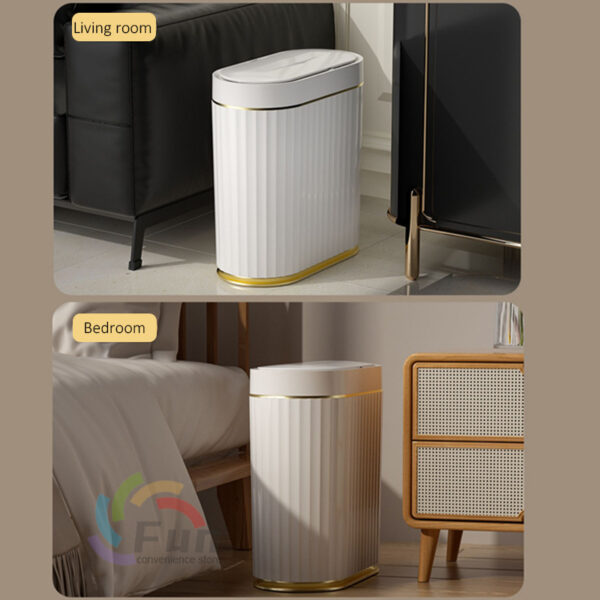 Smart Trash Can With Lid For Bedroom And Living Room Kitchen Storage Box Trash Can Induction Small Car Box Automatic Smart Dustbin Smart Trash Bin – Bild 8