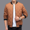 Fashion Rhombic-sewing Design Cotton Coat Winter Warm Thickened Baseball Jacket Casual Solid Color Outwear Clothing For Men – Bild 4