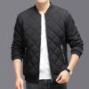 Fashion Rhombic-sewing Design Cotton Coat Winter Warm Thickened Baseball Jacket Casual Solid Color Outwear Clothing For Men – Bild 6