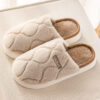 Plush Slippers Winter For Women Indoor Floor Bedroom Home Slipper Warm Solid House Shoes Men Couple – Bild 3